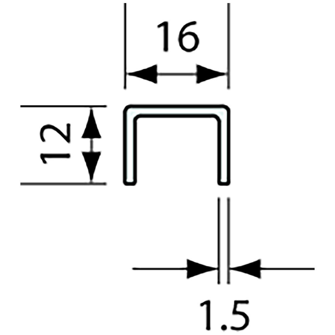 Sliding Door Bottom Guide Channel Aluminium 12x16mm